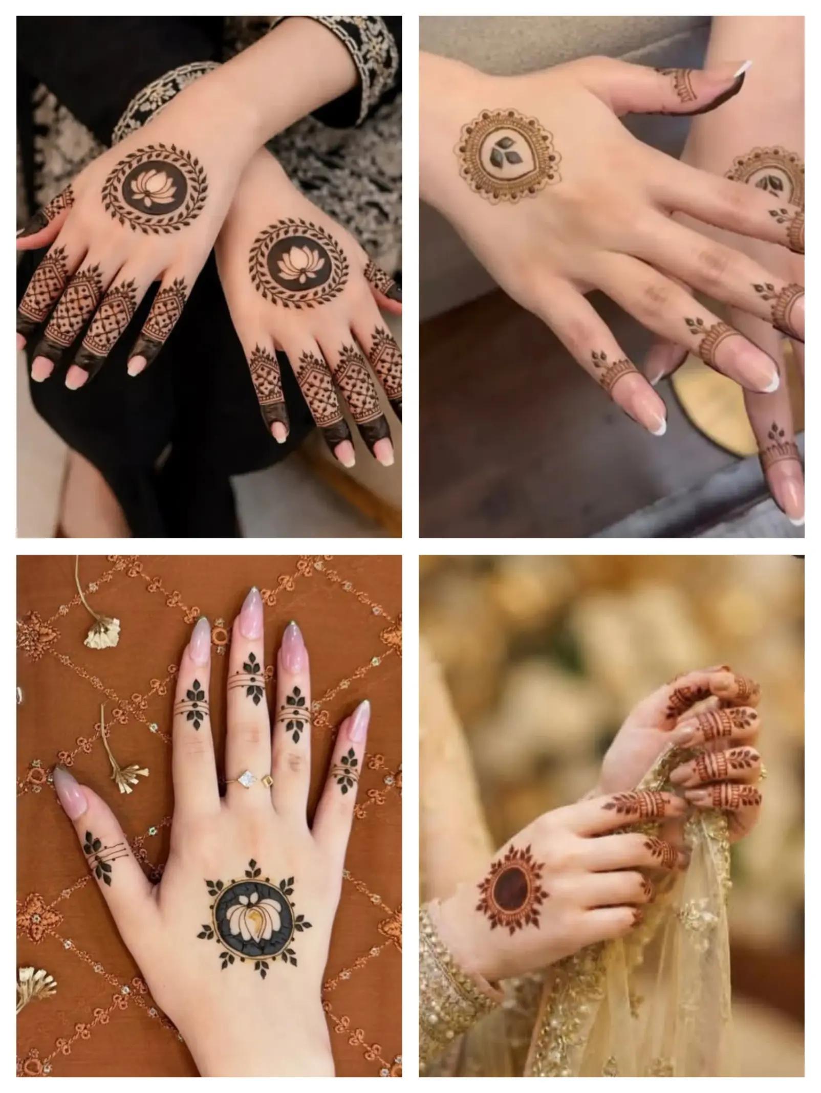Easy Mehndi Designs for Girls | Trendy Front & Back Hand Henna Inspo - Image Idea